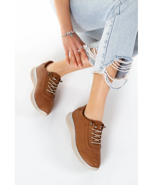 1115 VEFAZEN DERİ BAYAN KONFORT GÜNLÜK SPOR AYAKKABI