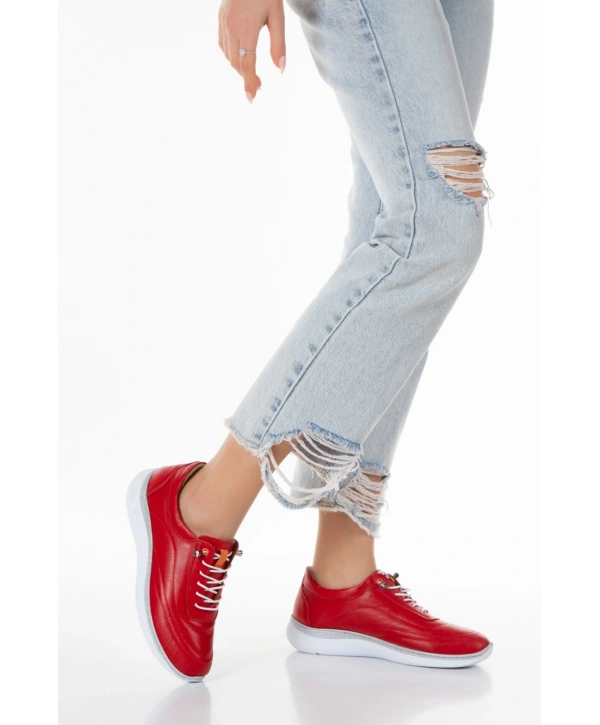 1115 VEFAZEN DERİ BAYAN KONFORT SPOR GÜNLÜK AYAKKABI