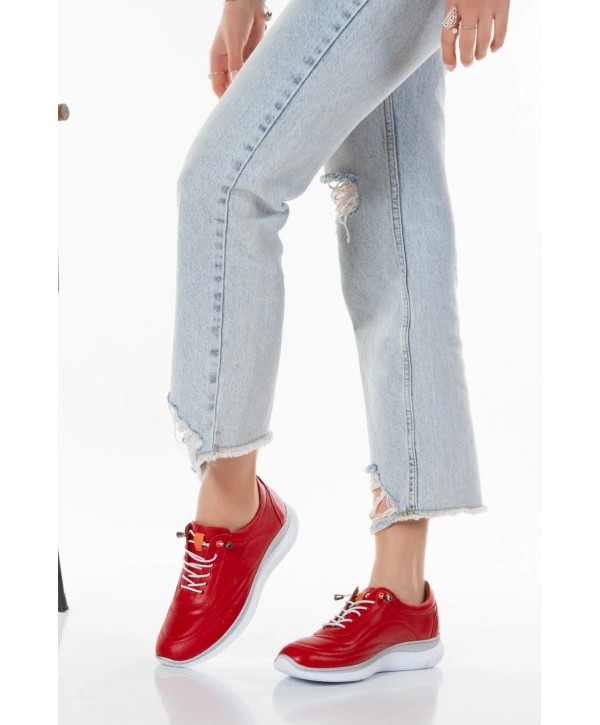 1115 VEFAZEN DERİ BAYAN KONFORT SPOR GÜNLÜK AYAKKABI