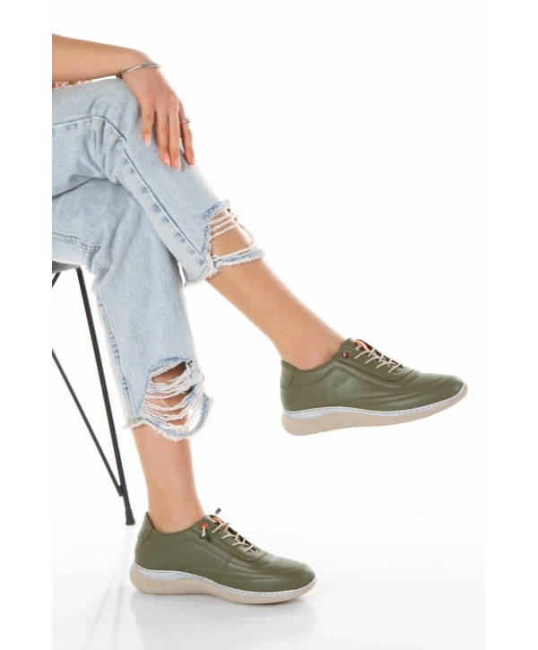 1115 VEFAZEN İÇİ DIŞI HAKİKİ DERİ BAYAN GÜNLÜK ANATOMİK SPOR AYAKKABI