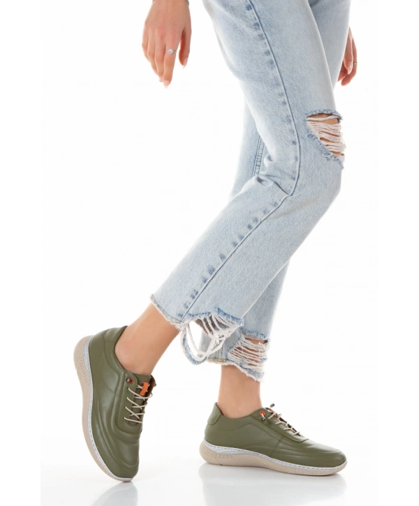 1115 VEFAZEN İÇİ DIŞI HAKİKİ DERİ BAYAN GÜNLÜK ANATOMİK SPOR AYAKKABI