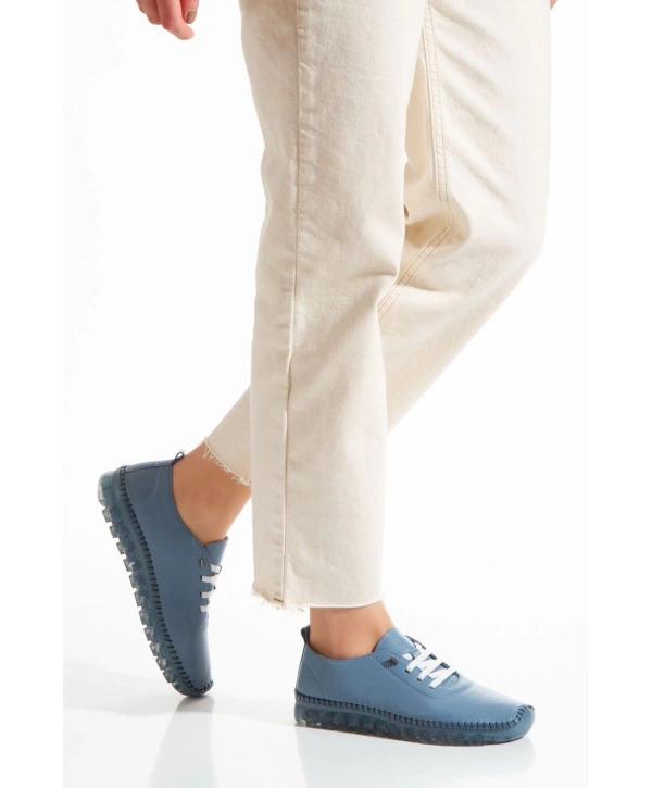 1701 VEFAZEN HAKİKİ DERİ SOFT ANATOMİK ŞEFFAF TABANLI KADIN AYAKKABISI