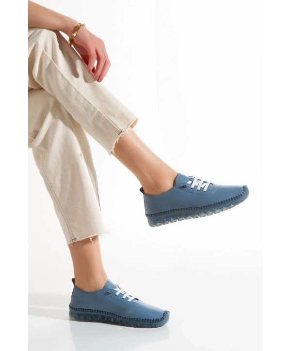 1701 VEFAZEN HAKİKİ DERİ SOFT ANATOMİK ŞEFFAF TABANLI KADIN AYAKKABISI