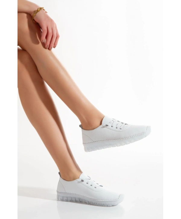 1701 VEFAZEN HAKİKİ DERİ SOFT ANATOMİK ŞEFFAF TABANLI KADIN AYAKKABISI