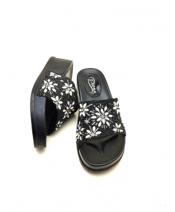 20028 PİENN YÜKSEK TABANLI TAŞLI KADIN TERLİĞİ