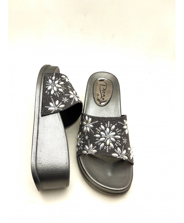 20028 PİENN YÜKSEK TABANLI TAŞLI KADIN TERLİĞİ