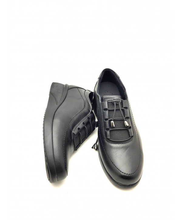 2025 AYMODA % YÜZ DERİ DOLGUTABAN LASTİKLİ KONFORT AYAKKABI