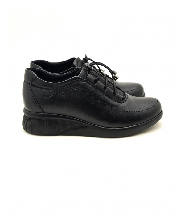 2025 AYMODA % YÜZ DERİ DOLGUTABAN LASTİKLİ KONFORT AYAKKABI