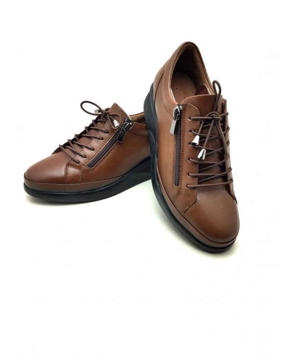 4051 AYMODA HAKİKİ DERİ FERMARLI ANATOMİK ŞIK  AYAKKABI