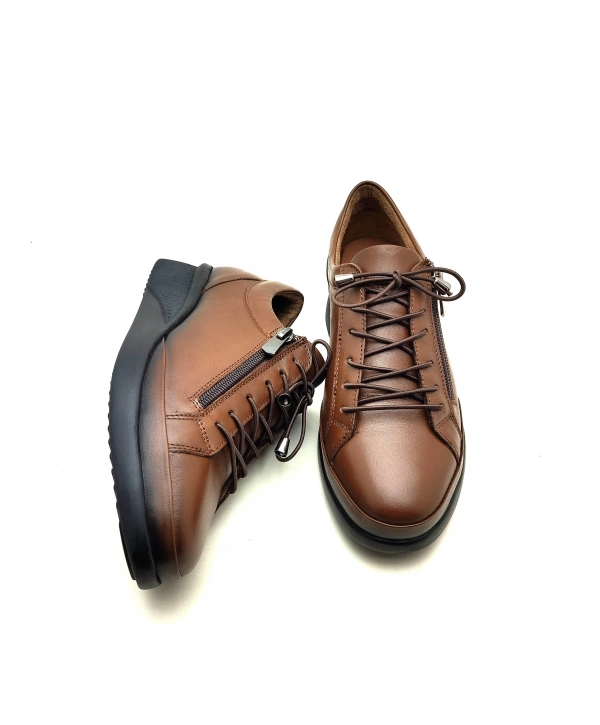 4051 AYMODA HAKİKİ DERİ FERMARLI ANATOMİK ŞIK  AYAKKABI