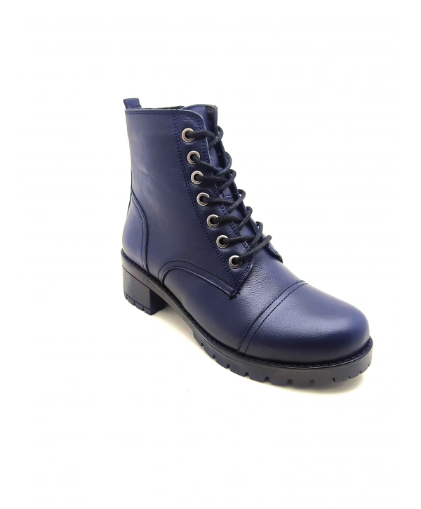 5002 MODA HAKİKİ DERİ KISA FERMARLI BAĞCIKLI KADIN POSTAL BOT