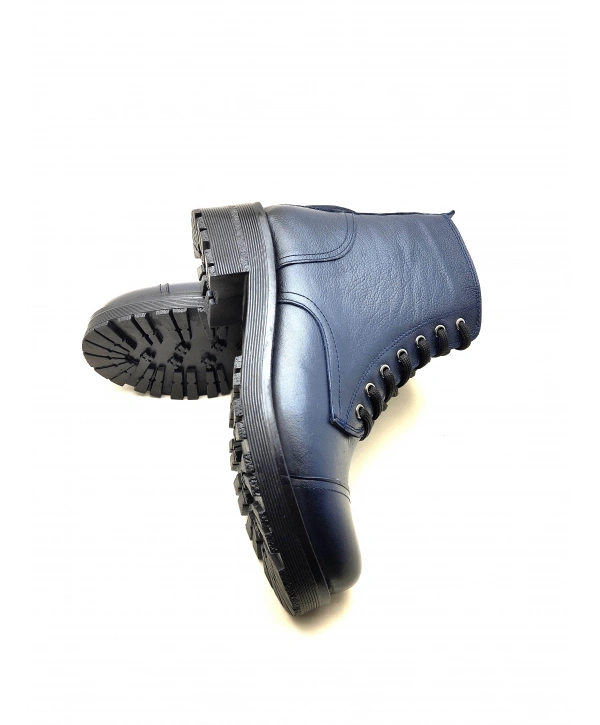 5002 MODA HAKİKİ DERİ KISA FERMARLI BAĞCIKLI KADIN POSTAL BOT