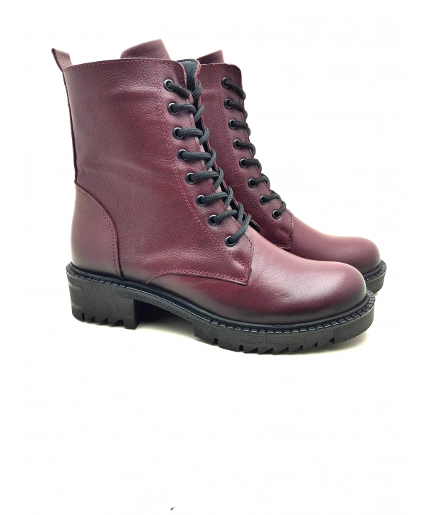 5003 MODA KADIN HAKİKİ DERİ UZUN KONÇLU POSTAL BOT