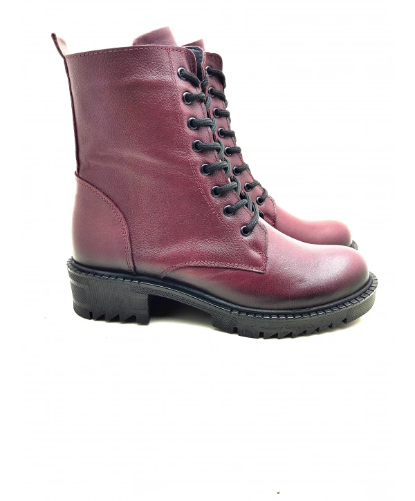 5003 MODA KADIN HAKİKİ DERİ UZUN KONÇLU POSTAL BOT