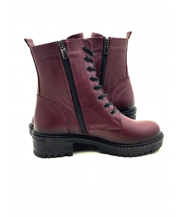 5003 MODA KADIN HAKİKİ DERİ UZUN KONÇLU POSTAL BOT