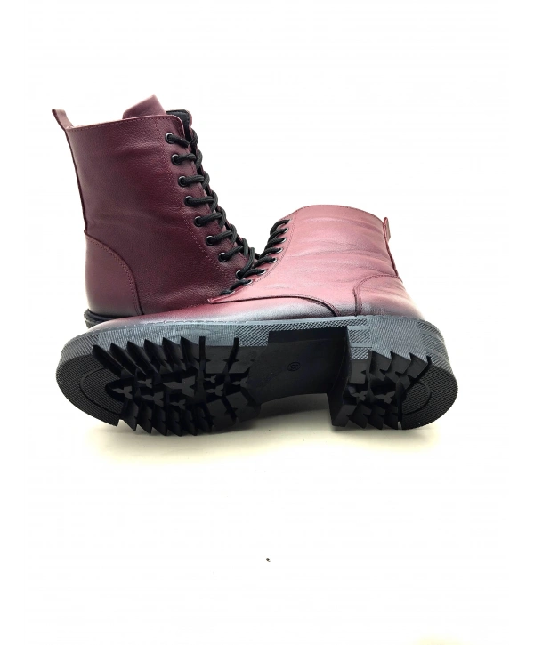 5003 MODA KADIN HAKİKİ DERİ UZUN KONÇLU POSTAL BOT