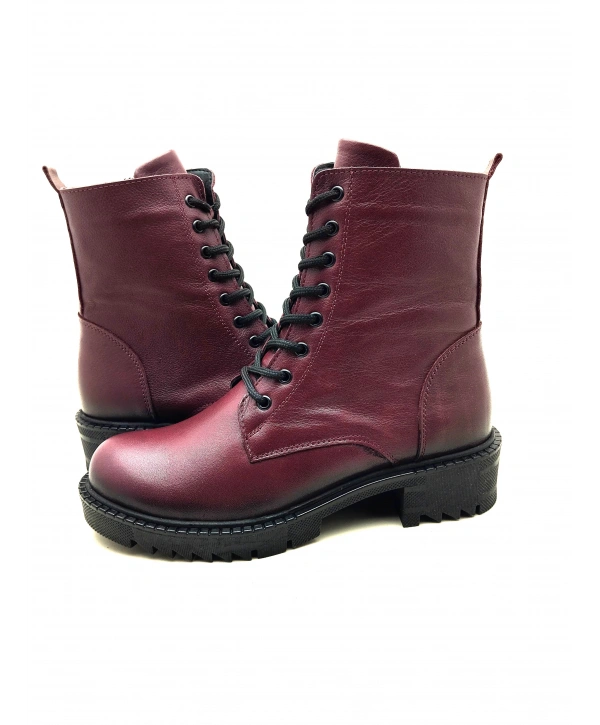 5003 MODA KADIN HAKİKİ DERİ UZUN KONÇLU POSTAL BOT