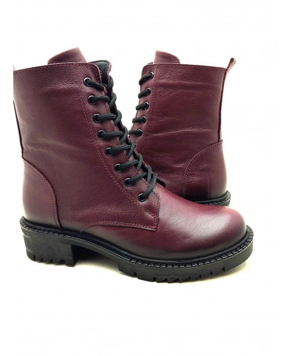 5003 MODA KADIN HAKİKİ DERİ UZUN KONÇLU POSTAL BOT