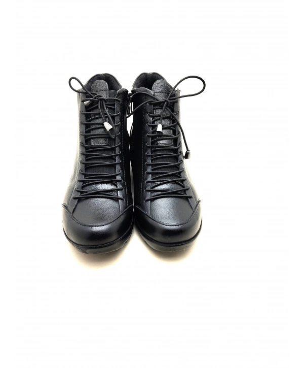 5008 AYMODA LASTİKLİ FERMARLI BAYAN DERİ BOT