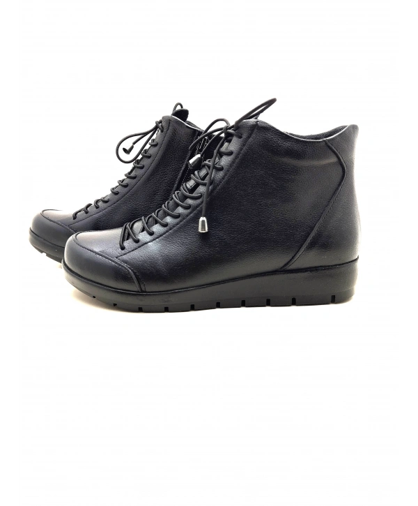 5008 AYMODA LASTİKLİ FERMARLI BAYAN DERİ BOT