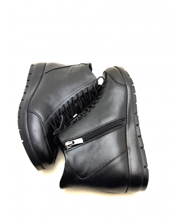 5008 AYMODA LASTİKLİ FERMARLI BAYAN DERİ BOT