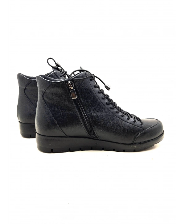 5008 AYMODA LASTİKLİ FERMARLI BAYAN DERİ BOT