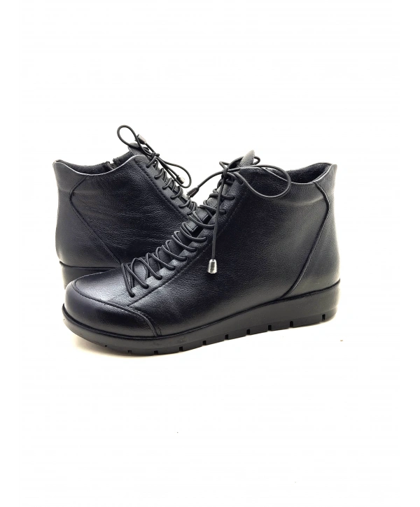 5008 AYMODA LASTİKLİ FERMARLI BAYAN DERİ BOT