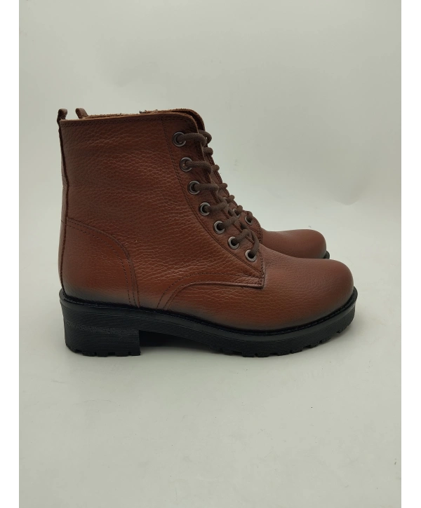 504 AYMODA HAKİKİ DERİ DÜZ YÜZLÜ BAYAN POSTAL BOT