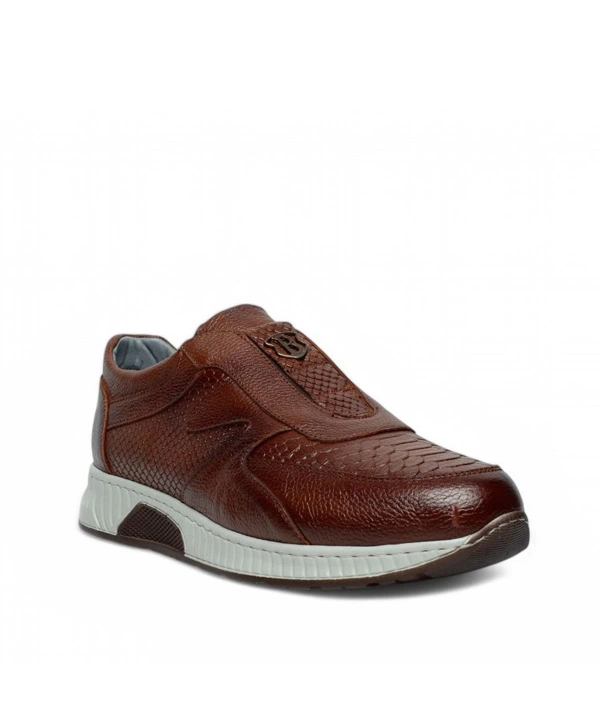 5070 MERT ERKEK POLİTABAN HAKİKİ DERİ  LASTİKLİ AYAKKABI