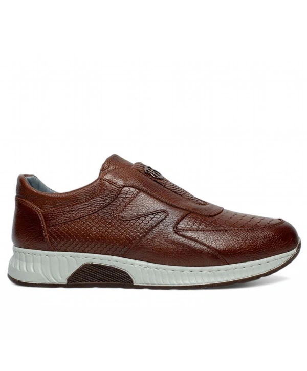 5070 MERT ERKEK POLİTABAN HAKİKİ DERİ  LASTİKLİ AYAKKABI