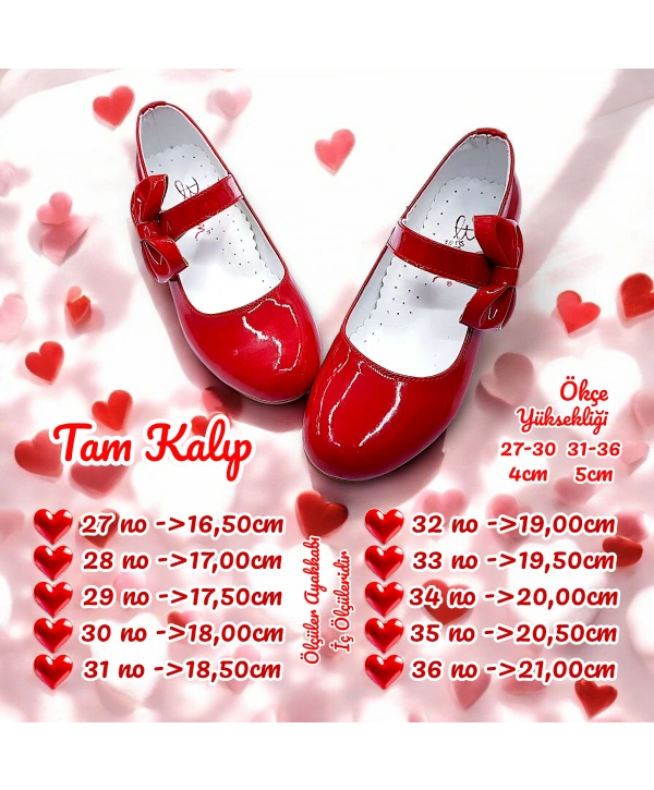 204 Ortopedik Kız Babet Bebek Balerin rugan Ayakkabısı