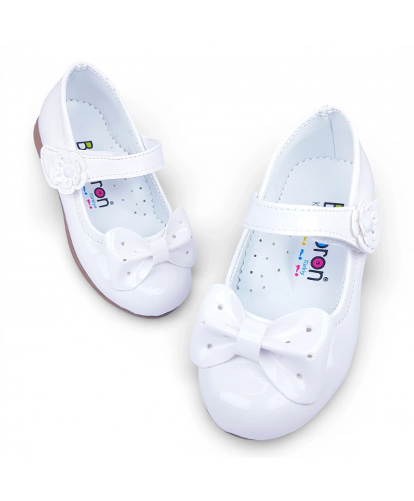 204 Ortopedik Kız Babet Bebek rugan Balerin Ayakkabısı