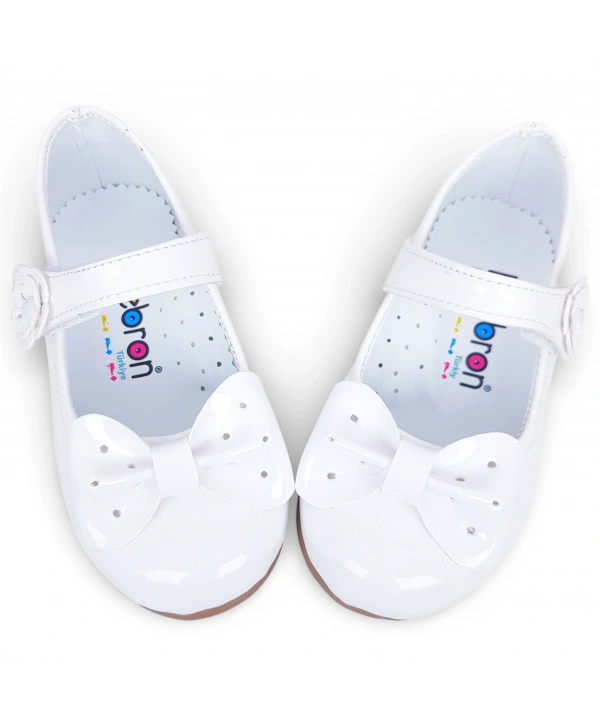 204 Ortopedik Kız Babet Bebek rugan Balerin Ayakkabısı