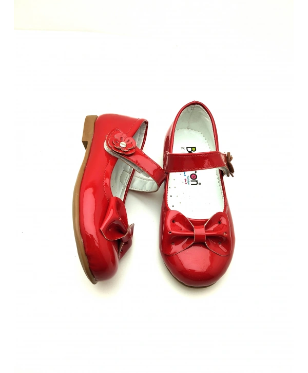 204 Ortopedik Kız Babet Bebek Balerin rugan Ayakkabısı