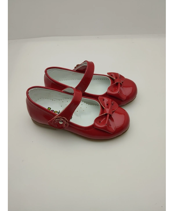 204 Ortopedik Kız Babet Bebek Balerin rugan Ayakkabısı