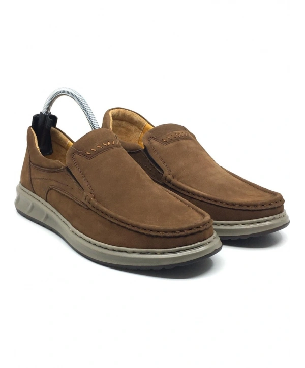 3801 %YÜZ HAKİKİ DERİ ORTOPEDİK LASTİKLİ AYAKKABI