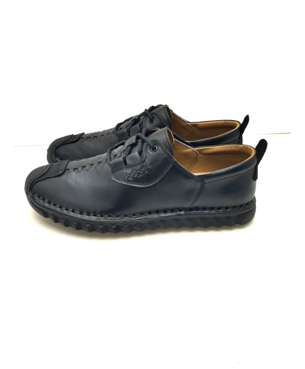 3831 %100 Deri Ortopedik Erkek Yazlık Rahat Günlük Çarık Yeni Sezon Ayakkabı