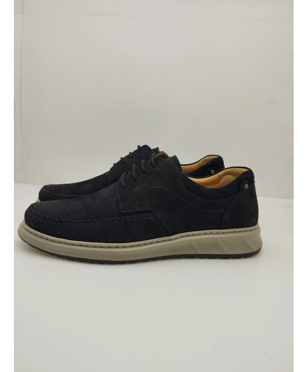 3844 % 100 DERİ ORTOPEDİK RAHAT BAĞCIKLI SARAÇLI ERKEK AYAKKABISI