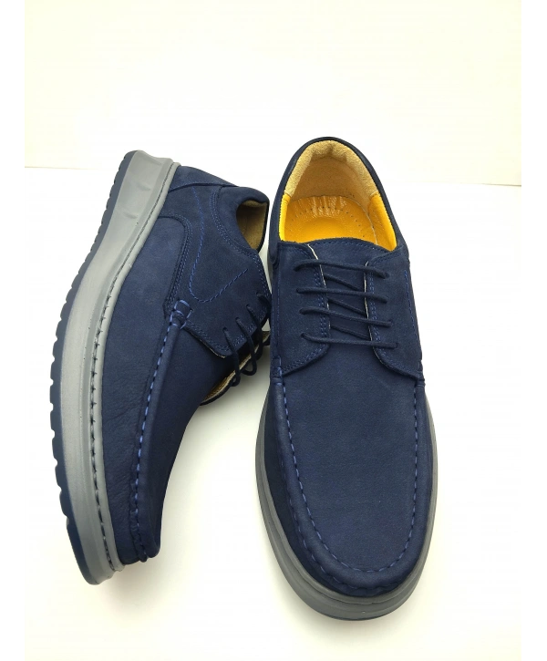 3802 % 100 HAKİKİ DERİ ORTOPEDİK RAHAT BAĞCIKLI ERKEK AYAKKABISI