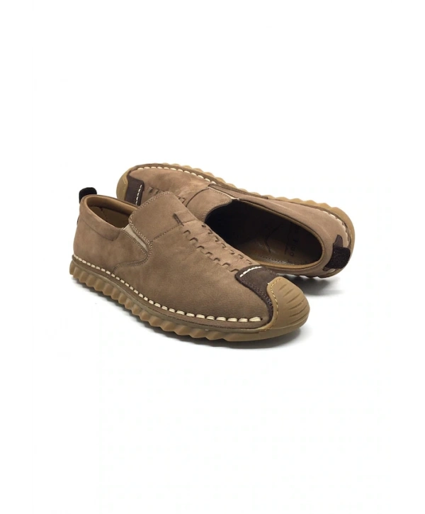 4486 % 100 HAKİKİ DERİ ORTOPEDİK YAZLIK YENİ SEZON 45-48-LASTİKLİ ÇARIK MODEL AYAKKABI