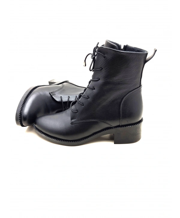 9050 AYMODA DERİ SİVRİ KALIP KLASİK RAHAT BOT