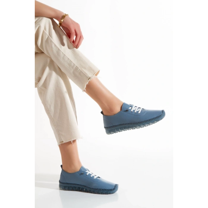 1701 VEFAZEN HAKİKİ DERİ SOFT ANATOMİK ŞEFFAF TABANLI KADIN AYAKKABISI