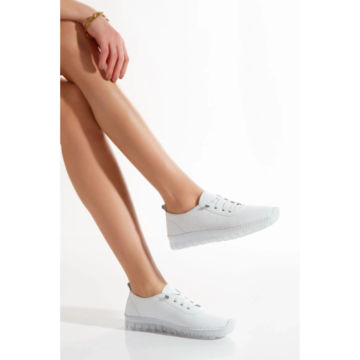 1701 VEFAZEN HAKİKİ DERİ SOFT ANATOMİK ŞEFFAF TABANLI KADIN AYAKKABISI