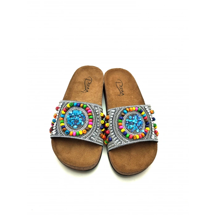 20050 PİENN TAŞLI ÇOK RENKLİ ANATOMİK BAYAN TERLİĞİ