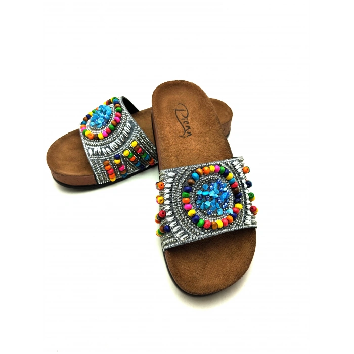 20050 PİENN TAŞLI ÇOK RENKLİ ANATOMİK BAYAN TERLİĞİ