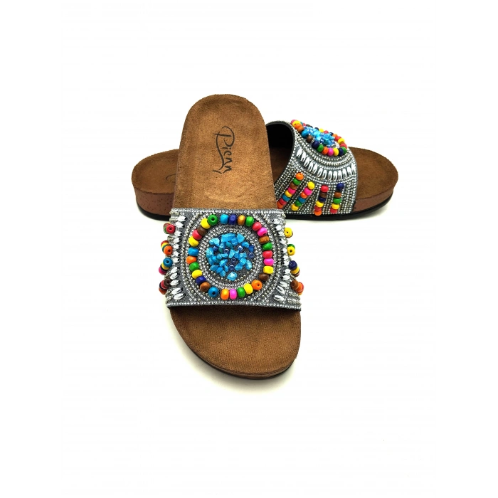 20050 PİENN TAŞLI ÇOK RENKLİ ANATOMİK BAYAN TERLİĞİ