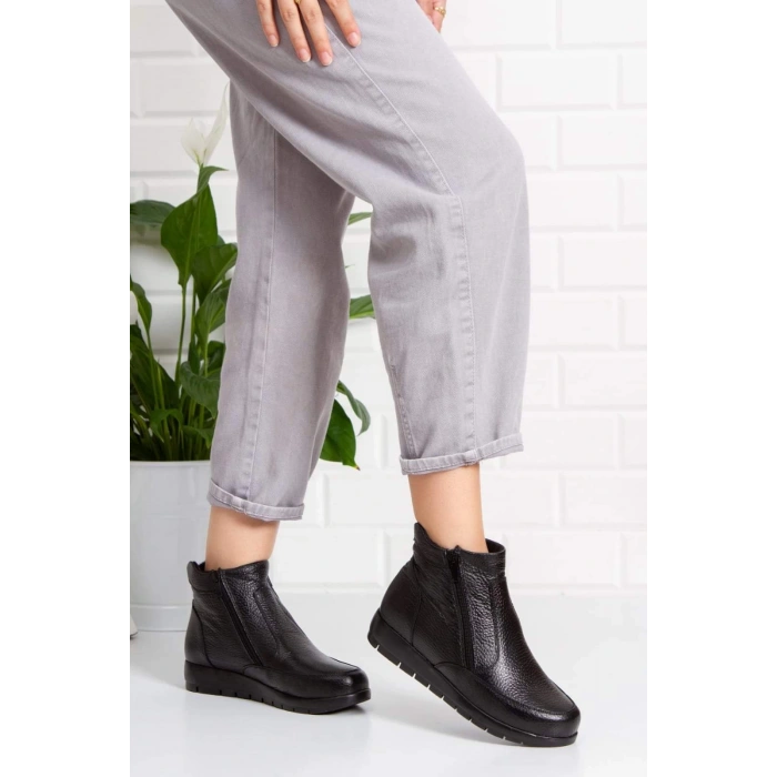 2012 AYMODA HAKİKİ DERİ FERMARLI  BAYAN KIŞLIK ANATOMİK RAHAT  BOT