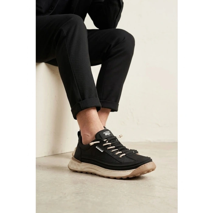 261437 ERKEK MERDİVENLİ MODEL HAFİF LASTİKLİ SNEAKERS AYAKKABI