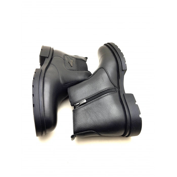 3407 AYMODA ERKEK İÇİ KÜRKLÜ RAHAT FERMARLI DERİ BOT