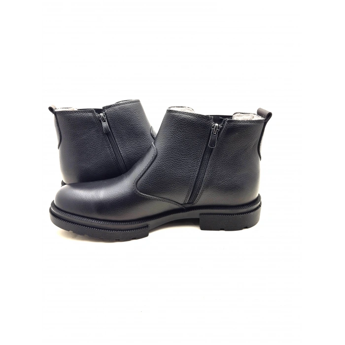 3407 AYMODA ERKEK İÇİ KÜRKLÜ RAHAT FERMARLI DERİ BOT